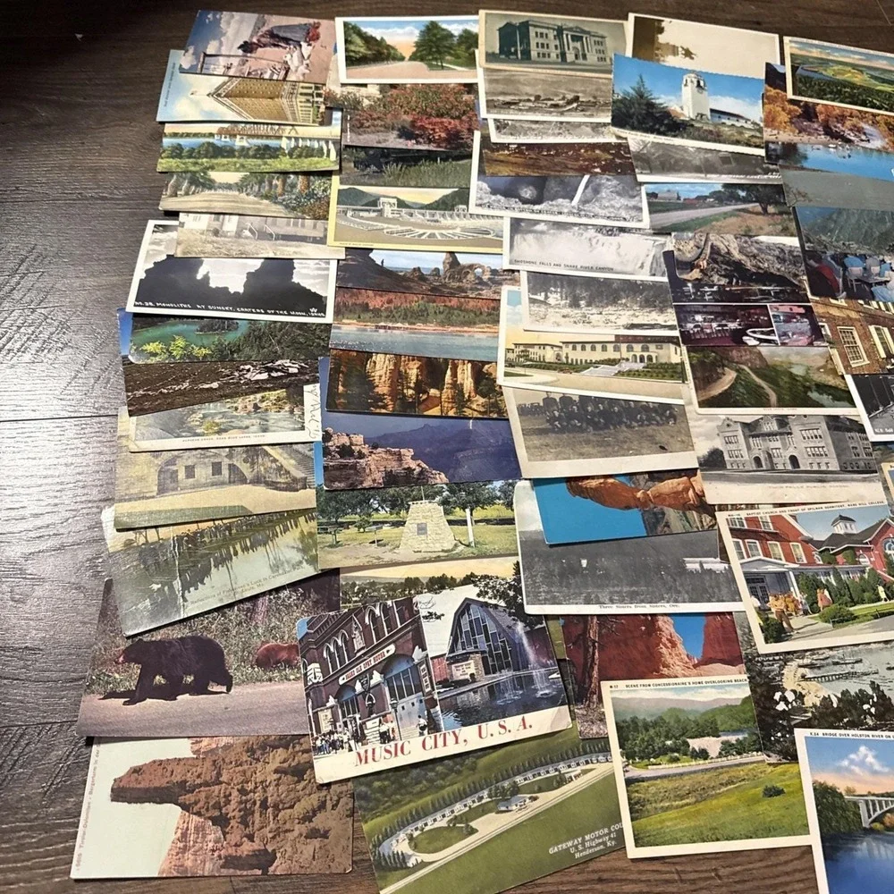 Lot of 100 Vintage Travel Postcards From All Over USA Mix Of Used And Unused